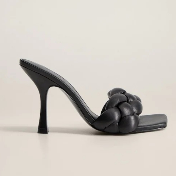 MANGO Leather Braided mules - Picture 3 of 7